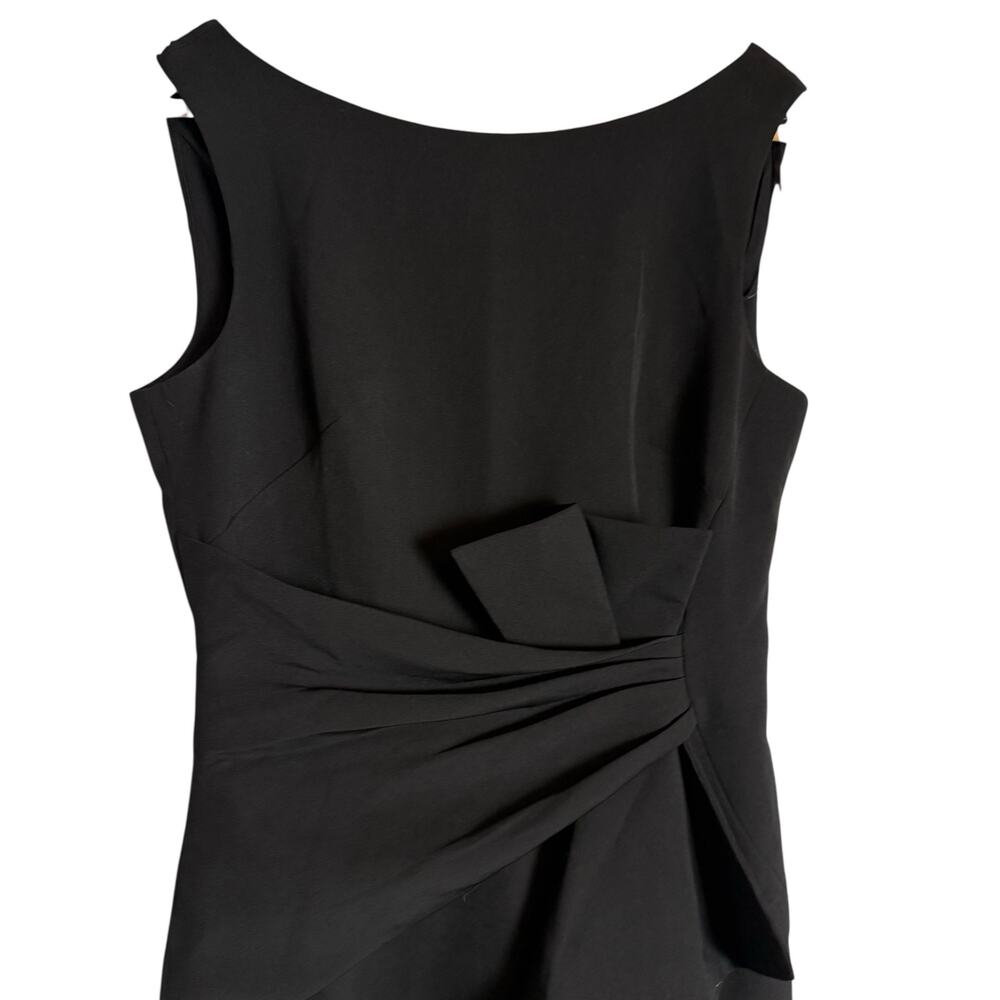 Eliza J Black Sleeveless Cascading-Ruffle Evening Maxi Formal Gown 4 - Picture 4 of 11